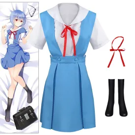 Anime Neon Genesis Evangelion Rei Ayanam Uniform Cosplay