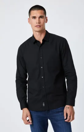 BUTTON-UP LONG SLEEVE SHIRT IN BLACK