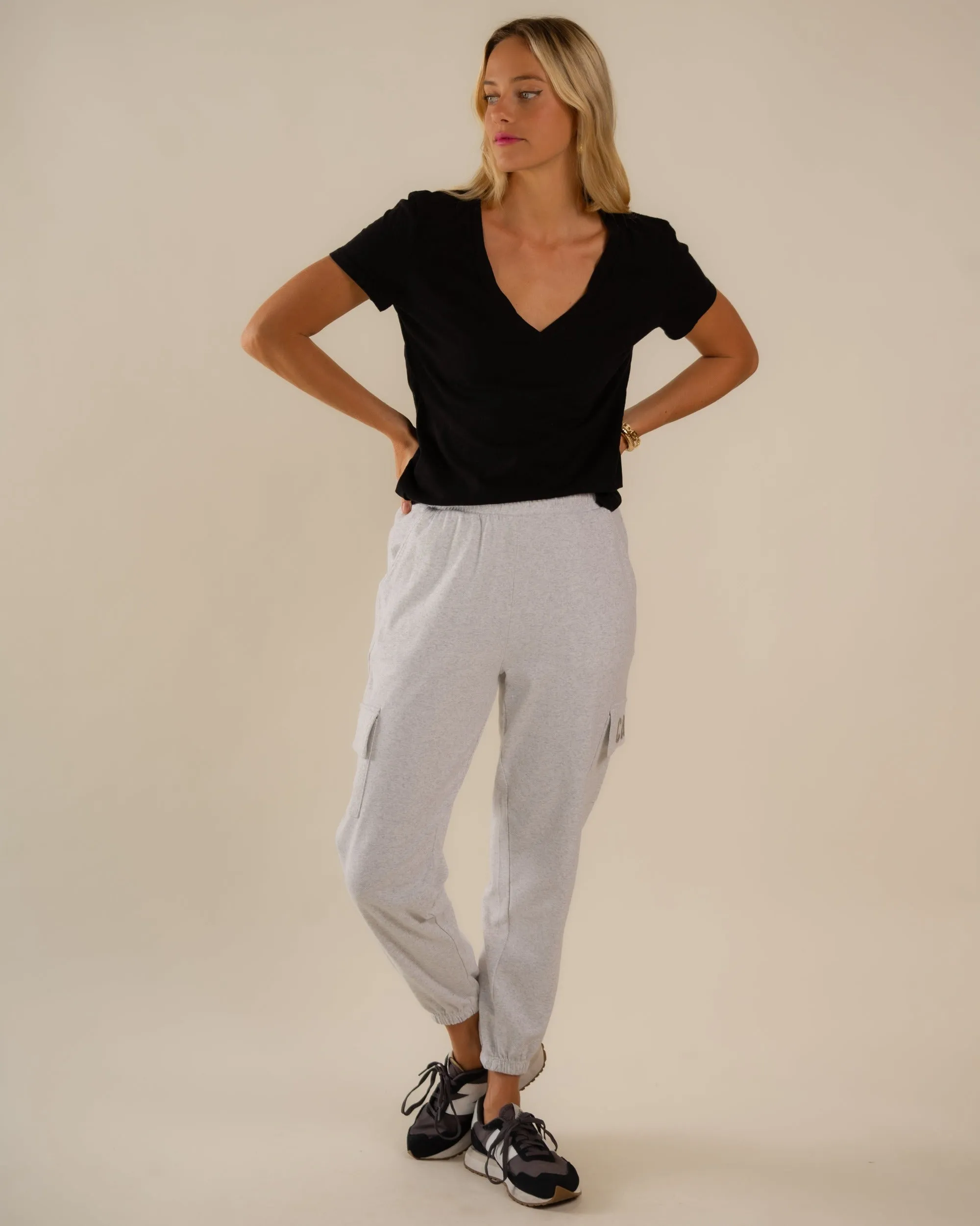 Chloe Interlock Cargo Pants Ice Grey