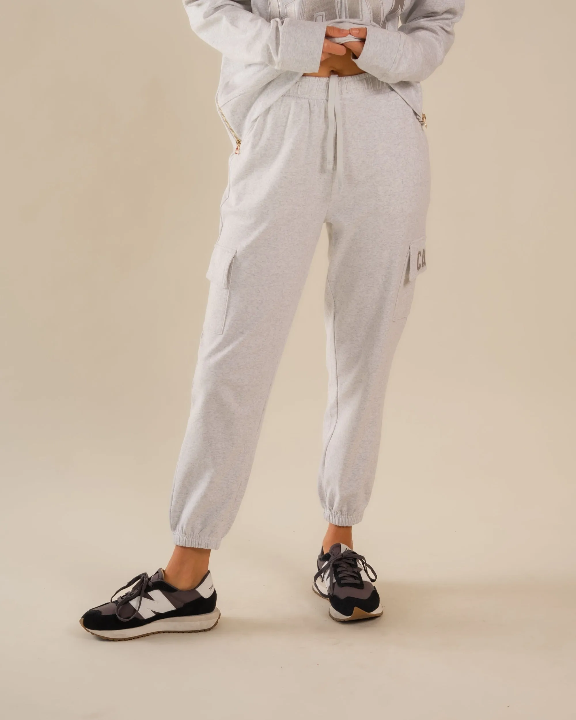 Chloe Interlock Cargo Pants Ice Grey