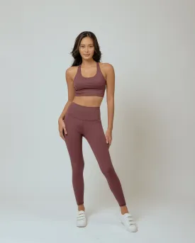 Easy Stretch 7/8 Leggings in Maroon