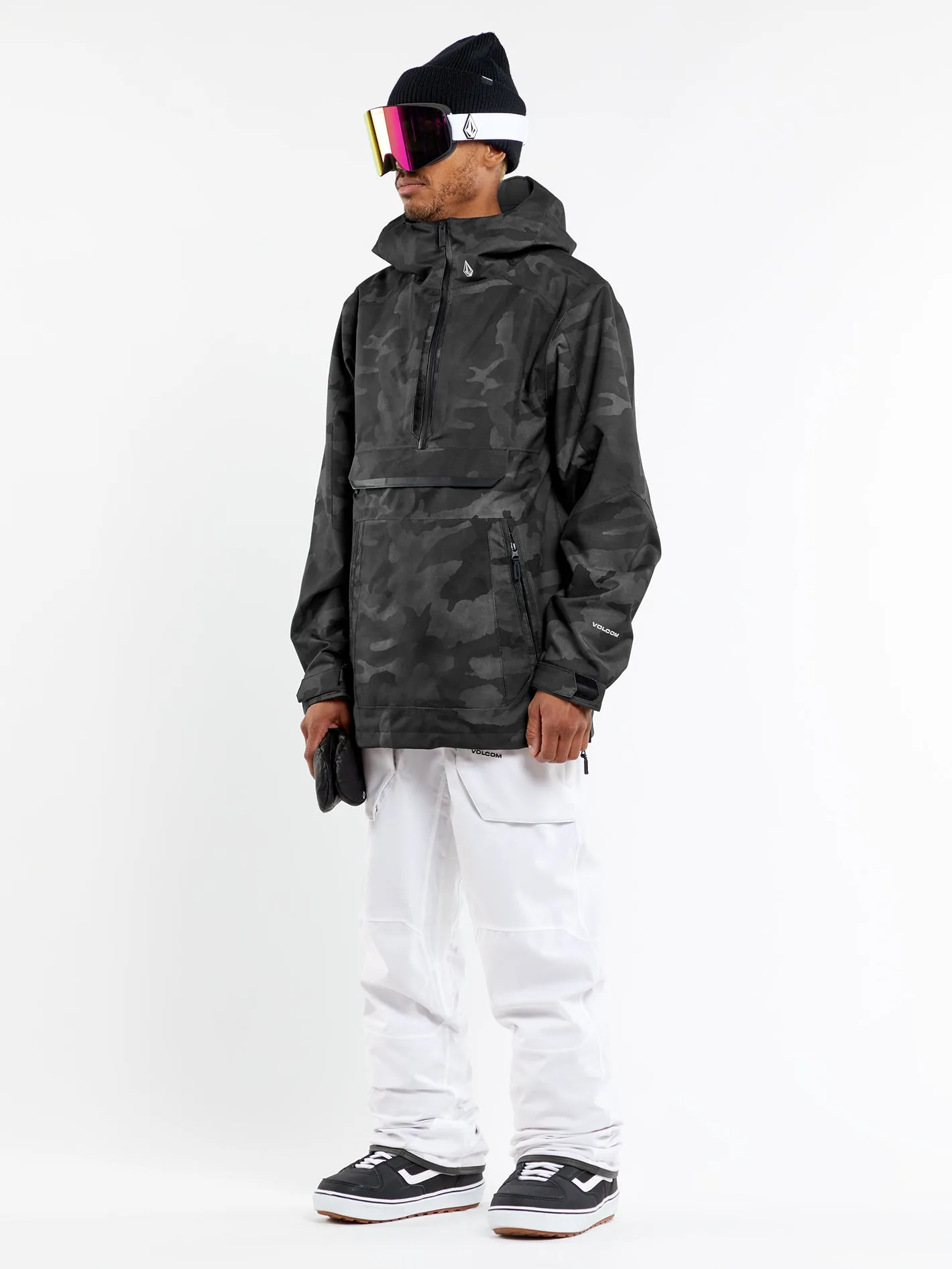 Mens Brighton Pullover Jacket - Black Camo