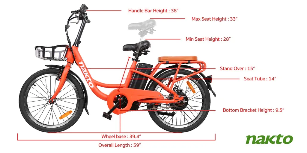 NAKTO Pony 36V/10Ah 450W Electric Bike