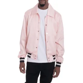 Pink Luxe Satin Bomber