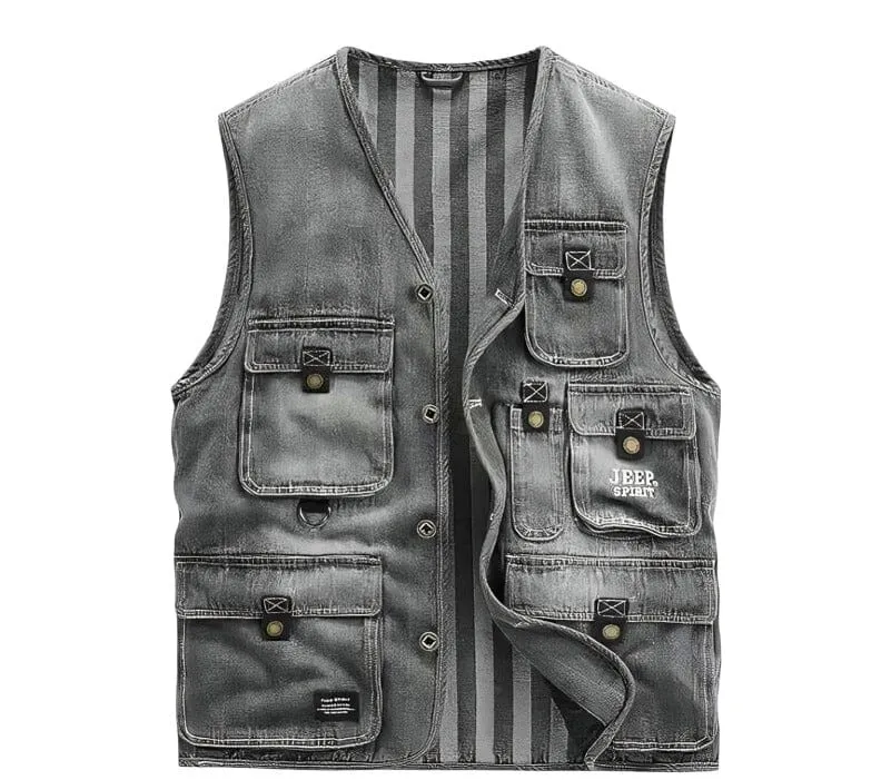 The Free Spirit Denim Utility Vest - Multiple Colors