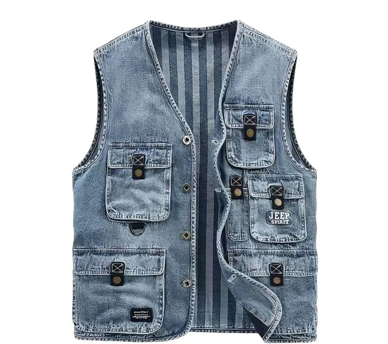 The Free Spirit Denim Utility Vest - Multiple Colors