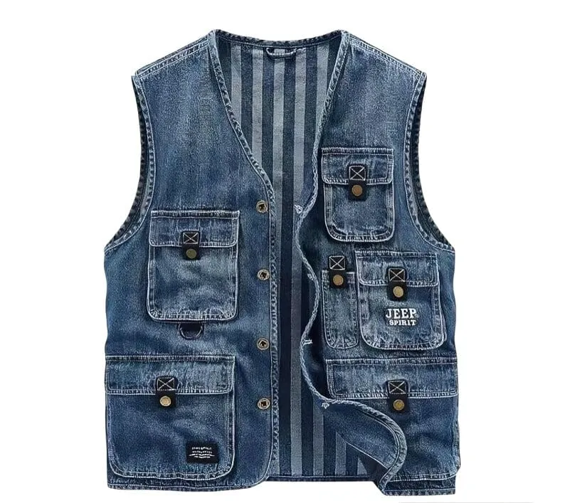 The Free Spirit Denim Utility Vest - Multiple Colors