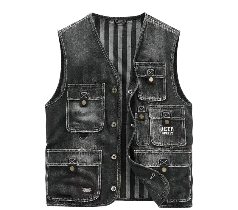 The Free Spirit Denim Utility Vest - Multiple Colors