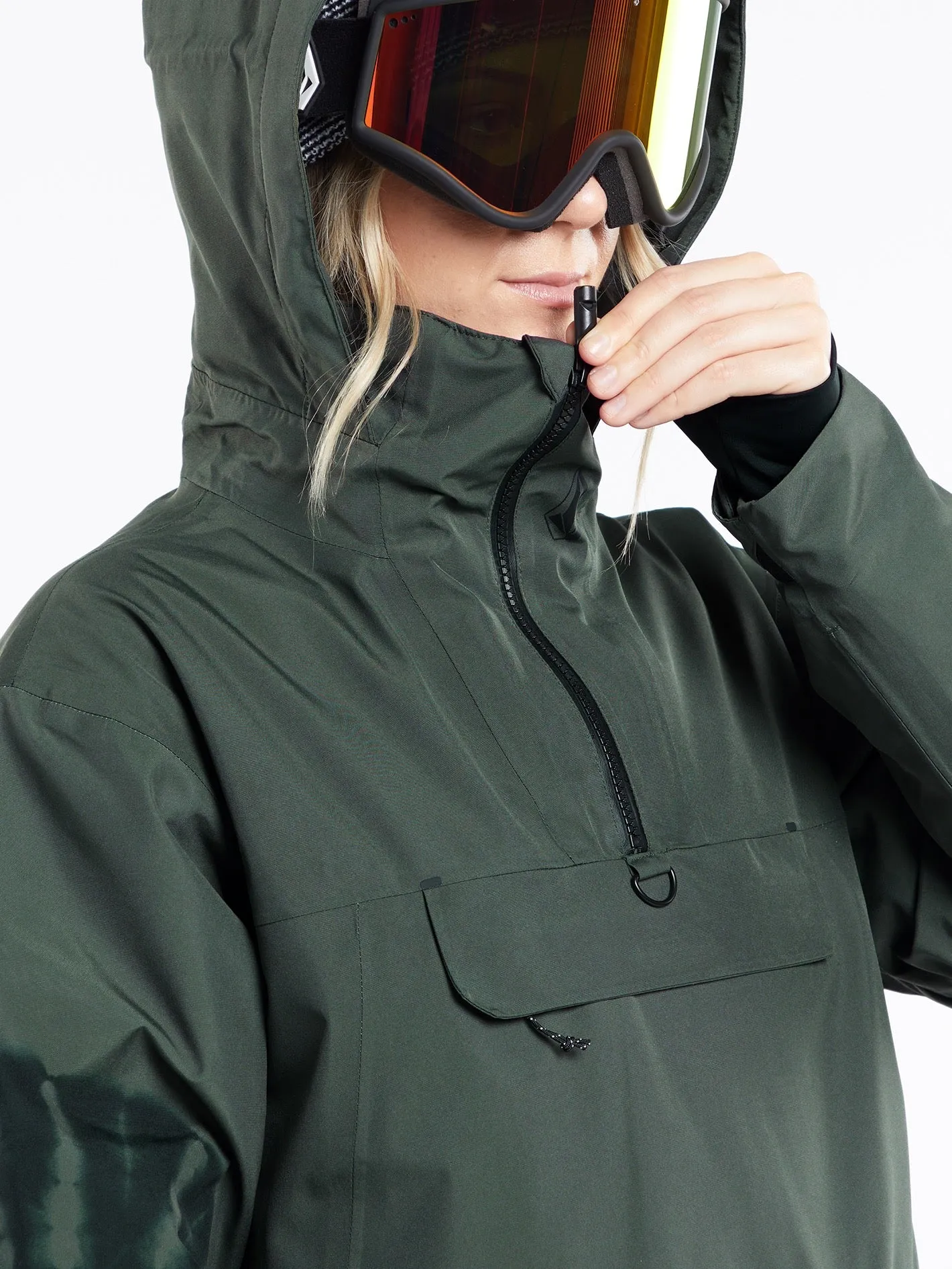 Womens Fern Insulated Gore Pullover - Eucalyptus