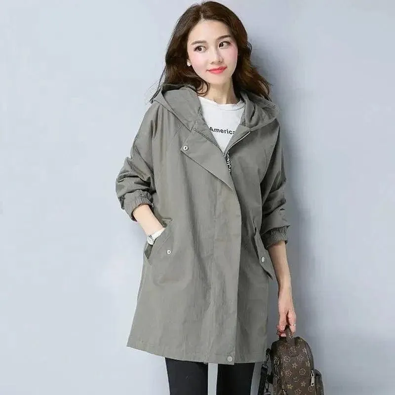 Women's Windbreaker Mid-Length Korean Spring Dress